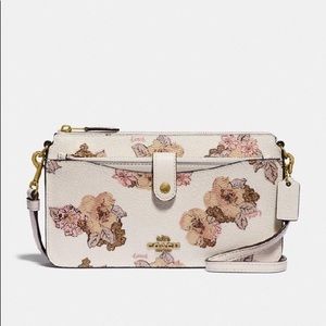 Coach Noa Pop-up Messenger in Floral Bouquet Print - Brass/Chalk